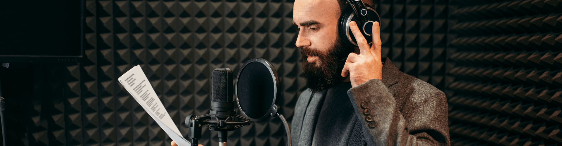 man speaking on microphone